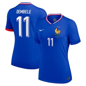 Frankrike Dembele 11 Dame Hjemmedrakt EM 2024 Kortermet